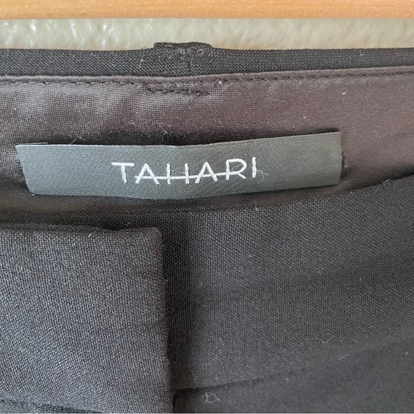 TAHARI Black Wide-Leg Trouser Pants | Size 6 Long - Picture 2 of 5